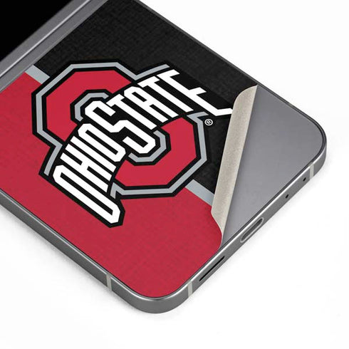 Ohio State University OSU Buckeyes Split Galaxy Z Flip6 Skin